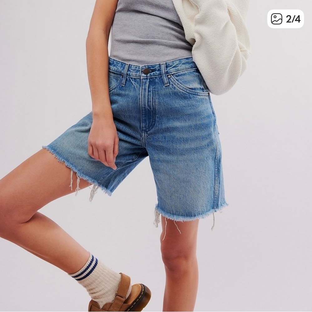 Wrangler Light Blue Denim Jean Shorts - Picture 2 of 9